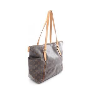 Louis Vuitton Canvas Tote Monogram Brown Totally Leather Bag